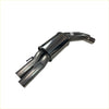 Shiny chrome-finished redback dual 3 inch 409 rear muffler with sleek curved dual-exhaust manifold for vt vx v8 sedan back view
