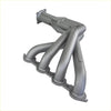 Gray metallic redback dual 3 inch engine back exhaust with muffler delete showing sleek embossed design