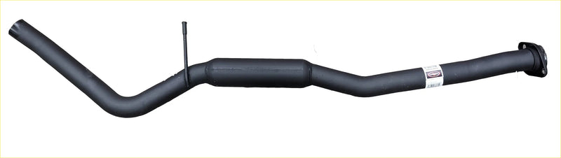 Black metal redback exhaust pipe with curved design and sensor for holden commodore vt v6 ute and wagon 25 inch center back side