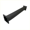Black cylindrical pipe with flanged ends and matte finish from the redback extreme duty 3.5 inch muffler delete product