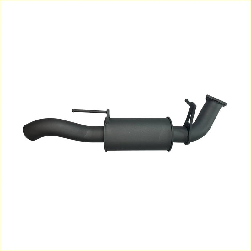 Black cylindrical redback extreme duty 3 inch muffler with curved pipes for chevrolet silverado 1500 drivers