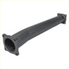 Black metal exhaust pipe with flanged ends and bolt holes for redback extreme duty auxiliary fuel tank adaptor toyota