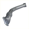 Silver metallic redback extreme duty dump pipe with braided heat shield and flanged ends for toyota landcruiser 105 series