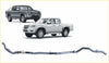 Silver metallic exhaust manifold system showing back side of redback extreme duty exhaust for ford ranger 2006-2011