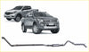 Silver metallic redback extreme duty exhaust pipe for ford ranger 3.2l showing back side details