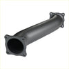 Black metal exhaust pipe with flanged ends for redback extreme duty exhaust nissan navara d22 3.0l back side