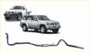 Silver metallic redback extreme duty exhaust system for nissan patrol gu 3.0l shown from the back side