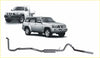 Silver metallic redback extreme duty exhaust system for nissan patrol gu 3.0l shown from back side