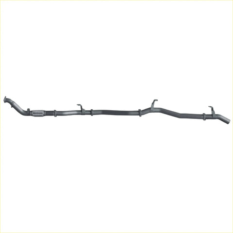 Black metal exhaust system with curved pipes and mounting brackets for redback extreme duty exhaust toyota landcruiser 76 series wagon