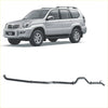 Silver metallic redback extreme duty exhaust system for toyota prado 120 series 1kz-te back side view