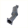 Gray metallic exhaust gas recirculation pipe with flanged ends for redback extreme duty 5 inch round resonator muffler