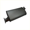Black cylindrical redback extreme duty straight piped muffler with matte finish and stamped branding on the side