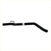 Black metal redback factory sport tailpipe with curved design and bracket for holden commodore vtvz sedan back side view