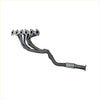 Black metal redback headers exhaust manifold with four ports and catalytic converter for toyota landcruiser 1hz models