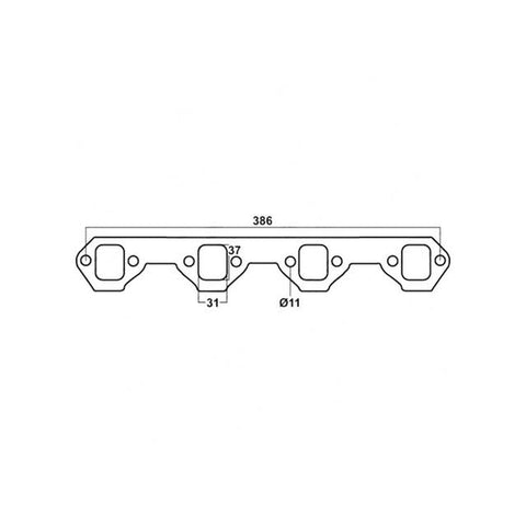 Redback Header Plate Suits Ford Windsor HP003