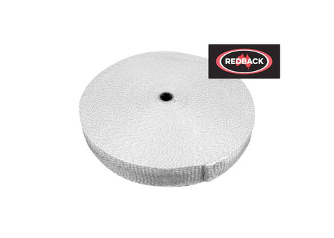 Redback Exhaust Heat Wrap 51mm x 10m White HTFGW0513-10