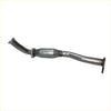 Silver metallic catalytic converter with curved tubular design and stamped markings on backside of redback manifold back exhaust for ford au sedan