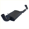 Black matte finished redback performance 25 inch exhaust muffler with curved pipes for holden commodore vn vp vr