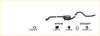 Black redback performance 2.5 inch exhaust system with central muffler and curved pipes for holden commodore back view