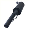Black cylindrical redback performance 2.5 inch exhaust system for holden commodore vu vy v6 with flanged end and brackets