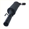 Black cylindrical exhaust muffler with flanged inlet outlet and side bracket redback performance 2.5 rear muffler for holden commodore sedan vt