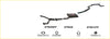 Black redback performance exhaust system with central resonator and flanged ends for ford falcon 07 1991 back side