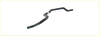 Black rubber coolant hose with metal clamps for redback performance exhaust system ford falcon 07 1991 rear view