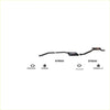 Black metal redback performance exhaust system with central muffler and two curved pipes for ford falcon 07 1998 back view