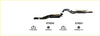 Black metal redback performance exhaust system for ford falcon 09-05 with sleek curved polished finish back view