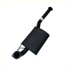 Black metal exhaust muffler with cylindrical body and two flanged ends for redback performance exhaust system ford falcon