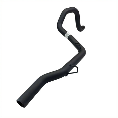 Black matte metal exhaust pipe with curved angular design and mounting brackets for redback performance ford falcon v8