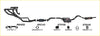 Black redback performance exhaust system with catalytic converter and resonator for holden calais back side view