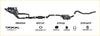 Black matte redback performance exhaust system with catalytic converter and resonator for holden calais rear view