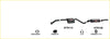 Black redback performance exhaust system with central resonator and red logo badges for holden caprice back side