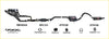 Black redback performance exhaust system with catalytic converter resonator muffler for holden commodore back view