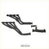 Black metal exhaust manifold set with sleek angular design and polished finish for redback holden commodore exhaust system