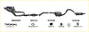 Black aftermarket Redback performance exhaust system with catalytic converter and red logo on muffler for Holden Commodore