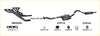 Black metal redback performance exhaust system for holden commodore with rbh042m str116 and str104 parts labeled