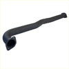 Black metal exhaust pipe with flanged ends for redback performance exhaust system for holden commodore 07/2006 back side