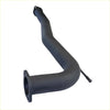 Black matte metal exhaust manifold with flanged ends for redback performance exhaust system holden commodore back side