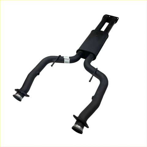 Black redback performance exhaust system for holden commodore 07 2006 with catalytic converter and dual curved pipes