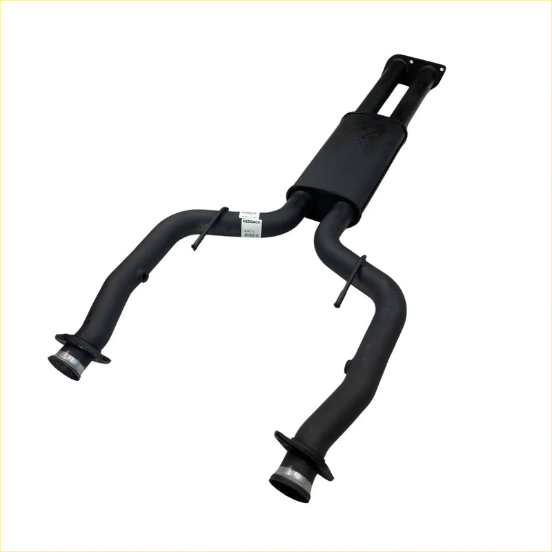 Black redback performance exhaust system for holden commodore 07 2006 with catalytic converter and dual curved pipes