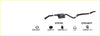 Black Redback performance exhaust system with central catalytic converter and curved pipes for Holden Commodore 1991 back side