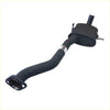 Black redback performance exhaust system with curved pipe and muffler for holden commodore vs v6 sedan back side view