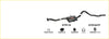 Black metal redback performance exhaust system with central resonator and curved pipes for holden commodore vs v6 sedan