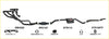 Black redback performance exhaust system with catalytic converter and resonator for holden statesman back side view