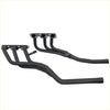 Black matte finish Redback performance exhaust manifolds with four inlet ports for Holden Statesman 1999 back view