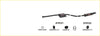 Black Redback performance exhaust system with catalytic converter and red logo for Holden Statesman 1999 back view