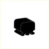 Black plastic smd component with rectangular body and four rounded base protrusions for redback performance exhaust system on holden vl commodore sedan