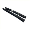 Black rubber exhaust pipe with metal bracket for redback performance h pipe exhaust ford mustang 2015 back side view